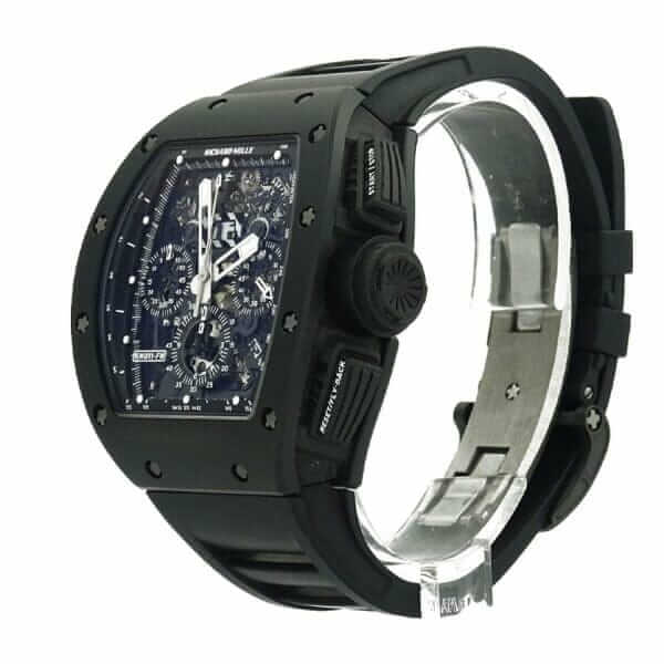 richard mille rm011 fm black phantom carbon fiber skeleton dial replica 1