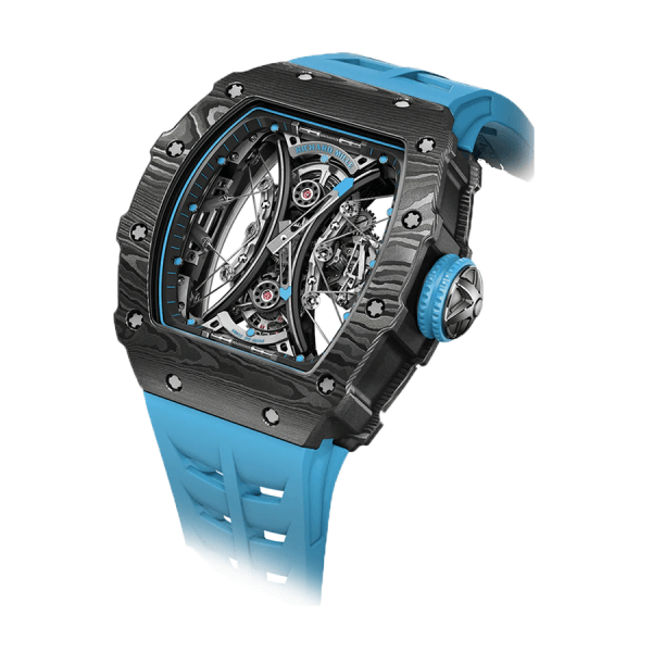 richard-mille-tourbillon-skeleton-blue-rubber-replica-watch