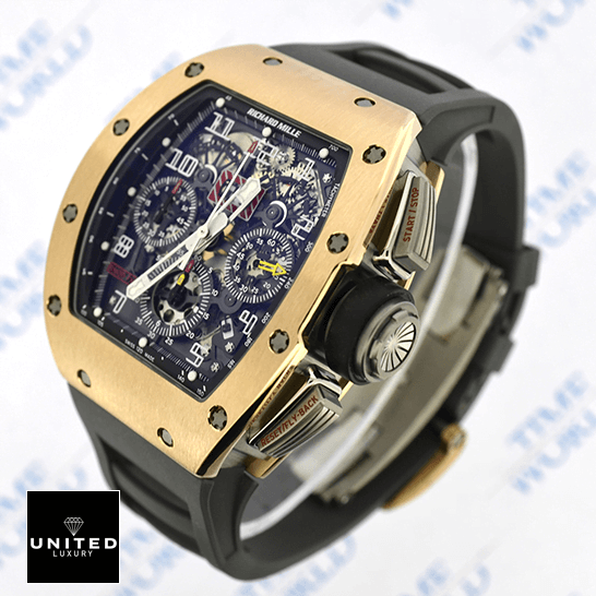 Richard Mille Felipe Massa RM011RG Gold Rose Bezel Replica crown / push button