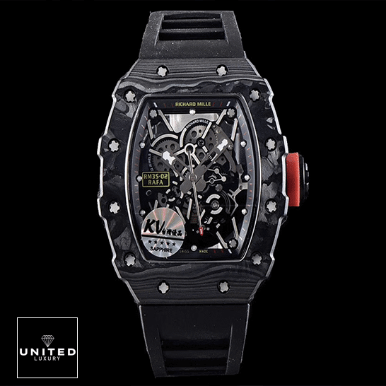 Richard Mille RM3502 Carbon Skeleton Dial Black Replica front view