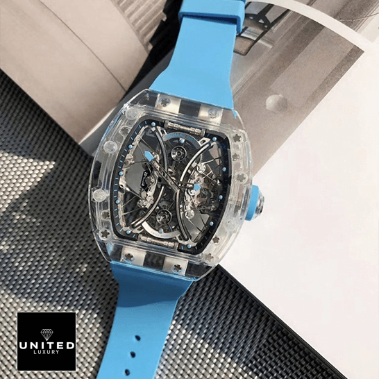 Richard Mille Tourbillion Blue Bracelet Replica front view