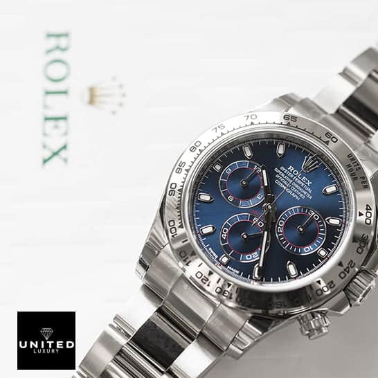 Rolex Daytona 116509 Blue Dial S.Steel Bezel Oyster Replica on the Rolex Box