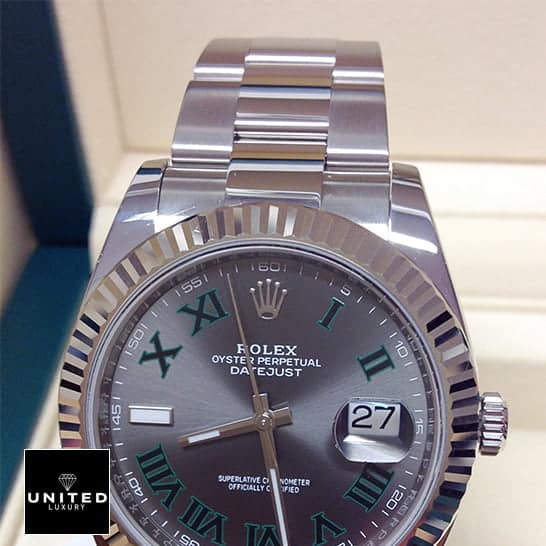 Rolex Datejust 126334 Wimbledon Romen Numerial Dial Fluted Bezel Replica