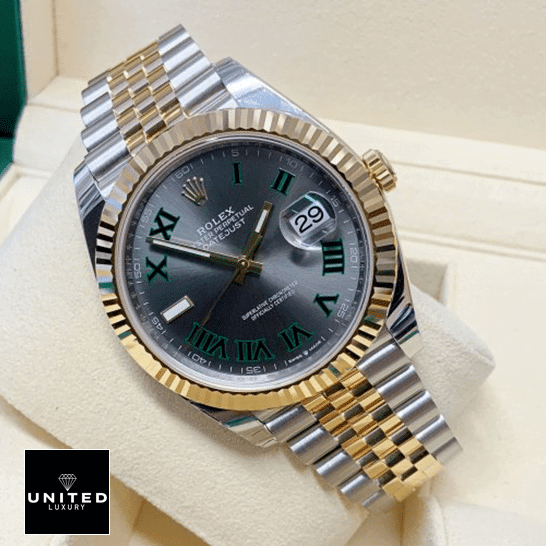 Rolex Datejust 36 Wimbledon Two Tone Jubilee Replica in the box