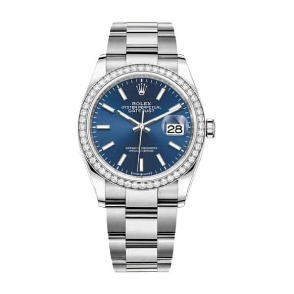 rolex datejust 126284rbr steel automatic blue dial oyster replica