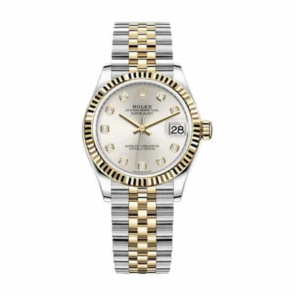 rolex-datejust-28mm-279173-steel-yellow-gold-automatic-silver-with-diamond-dial-replica