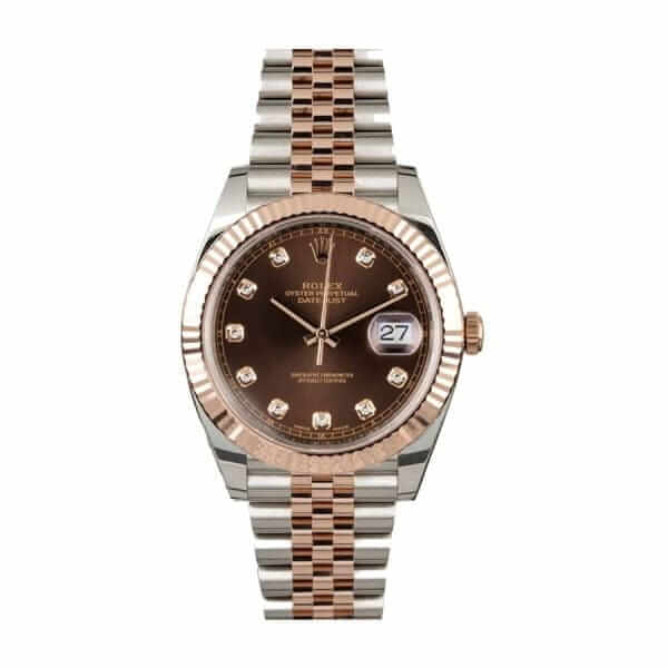 rolex-datejust-rose-gold-steel-chocolate-diamond-dial-replica