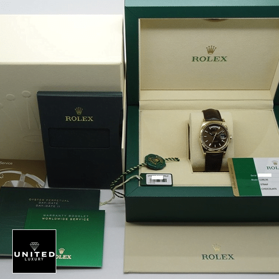 Rolex Day-Date 118139 Replica Rolex in box with warranty card