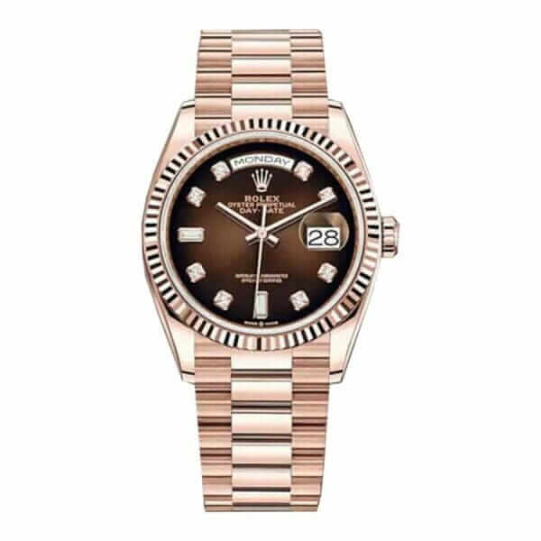 rolex-day-date-brown-ombre-diamond-dial-replica