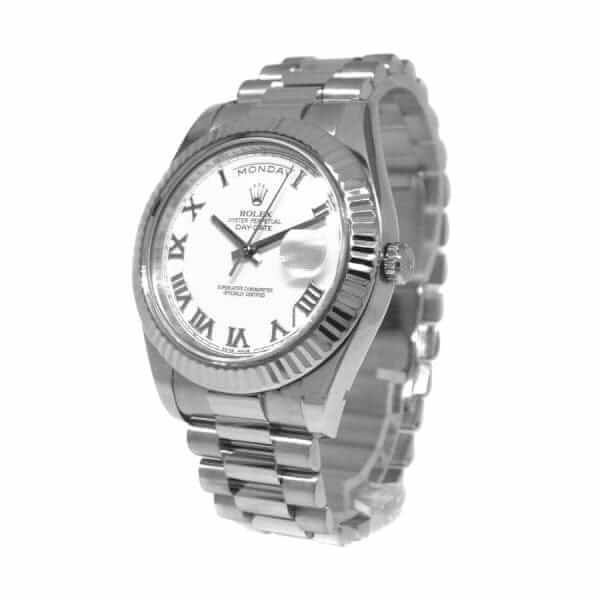 rolex day date ii 218239 v6 stainless steel sundust dial replica 33
