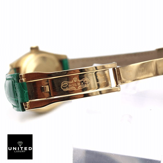 Rolex Day-Date 118138-0003 Replica Green Bracelet open Fold Clasp