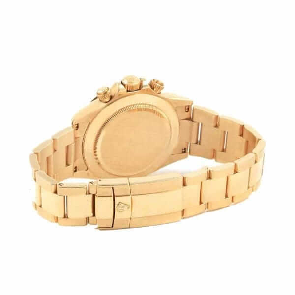 rolex daytona cosmograph yellow gold dial 116528 back