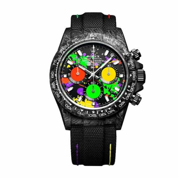 rolex-daytona-diw-carbon-motley-unique-version-multi-color-dial-counter-replica