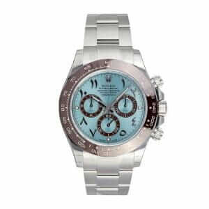 olex-daytona-platinum-ice-blue-hindu-arabic-dial-116506-replica