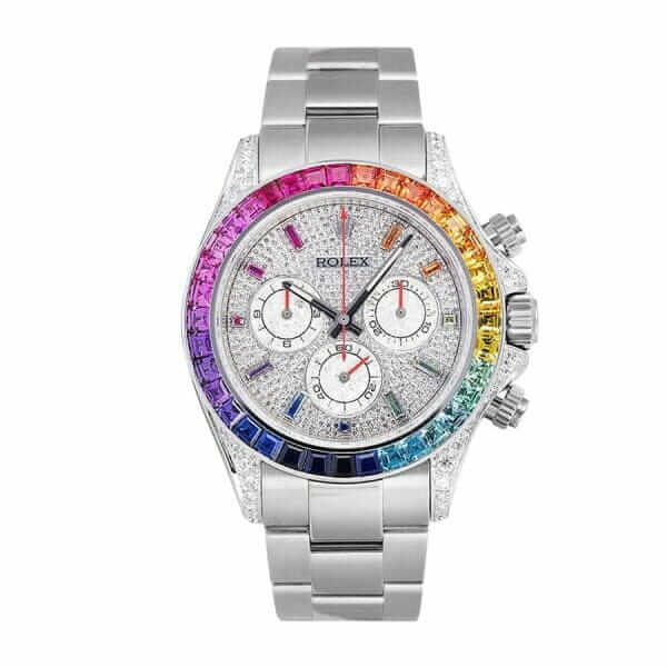 rolex-daytona-white-gold-diamond-set-custom-rainbow-116509-replica