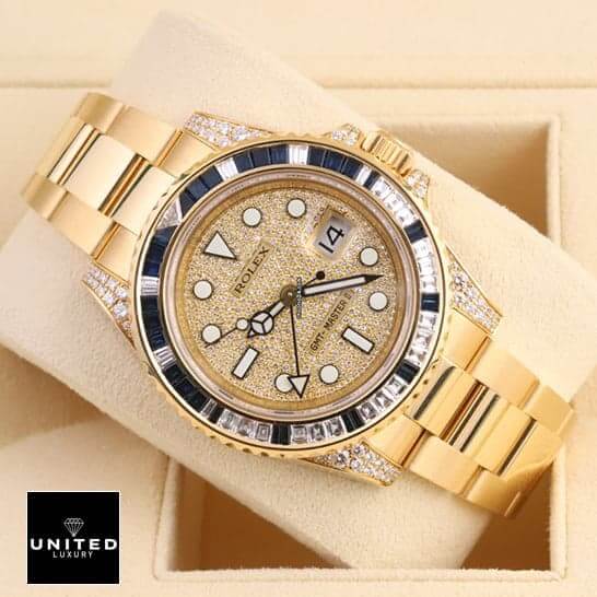 Rolex GMT-Master 116758SA Diamond Gold Dial Replica