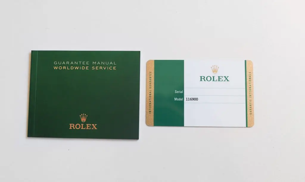 rolex guarantee card