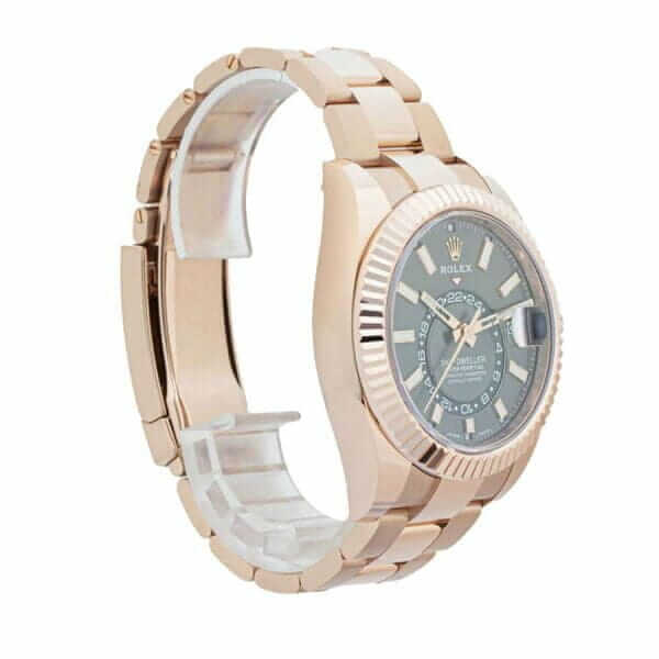 rolex sky dweller 326935 sro automatic everose rhodium dial oyster replica rearr