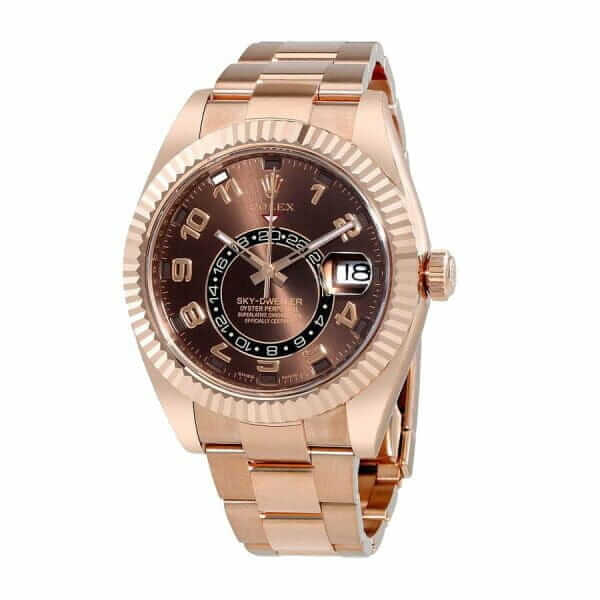 rolex sky dweller chocolate dial rose gold 326935 2