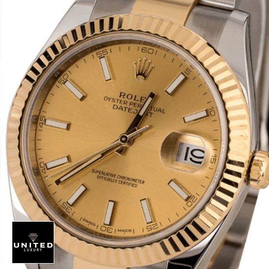 Rolex Datejust 126333 Replica Champagne Dial stick indices and stick hands