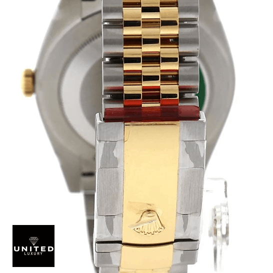 Rolex Datejust Yellow Gold Steel Replica rolex logo on the clasp