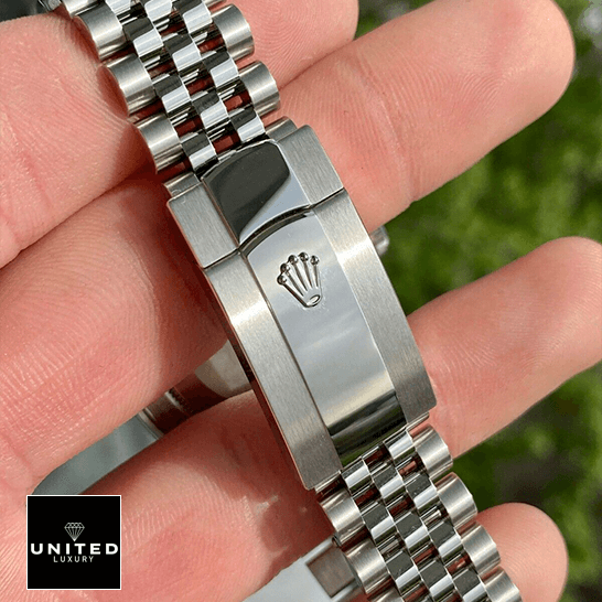 Rolex Datejust Stainless Steel Jubilee Bracelet Replica rolex logo on the buckle