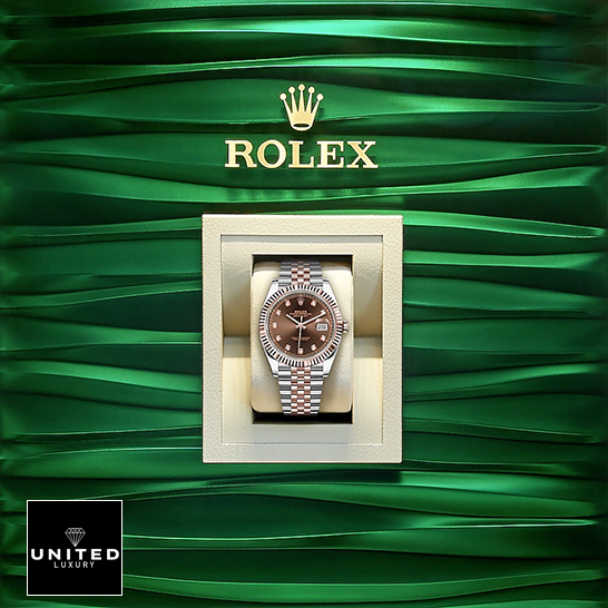 Rolex 126331 Chocolate Diamond Dial Replica green background
