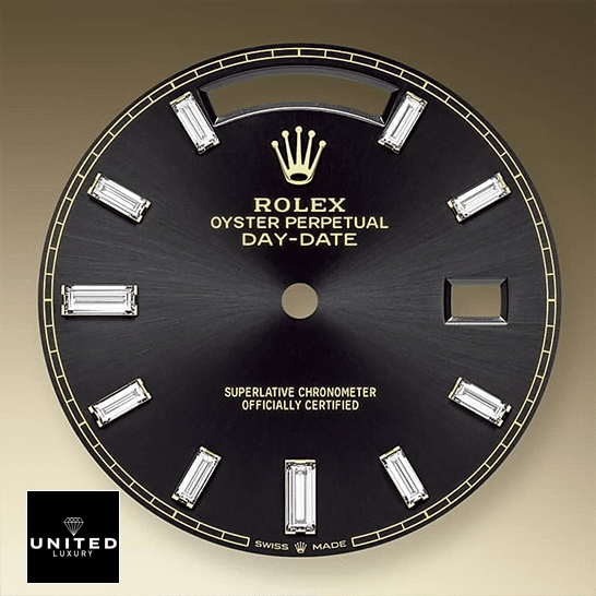 Rolex Day-Date 228398TBR-0001 Black Dial with Diamonds Indices Replica