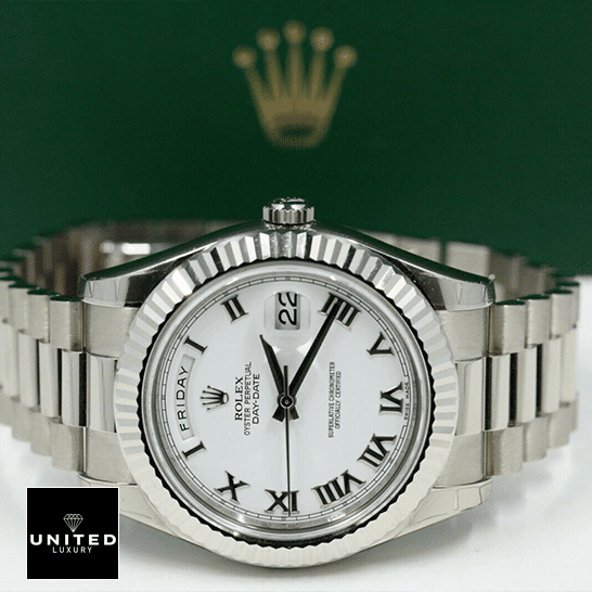 Rolex Day-Date II 218239 Replica & Rolex Box background