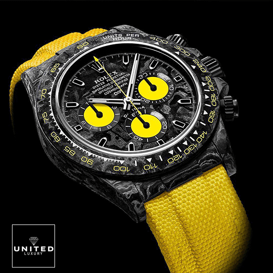 Rolex Daytona DiW NTPT Carbon 46490 “All Carbon Lemon Edition” Replica