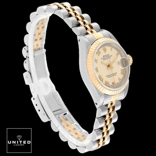 Rolex Fatejust İvory Roman White Dİal 69173 Replica side view