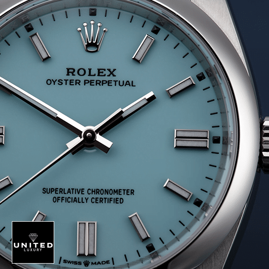Rolex Perpetual 126000 Turquoise Dial White Stick İndices Replica