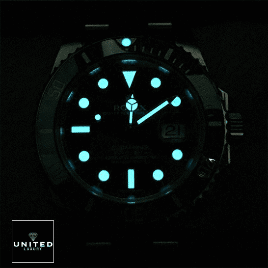 Rolex Submariner Hulk 116610LV Luminous Dial Replica Black Background