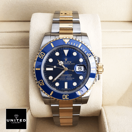 Rolex Submariner Date Two Tone Blue Dial 16613 Replica