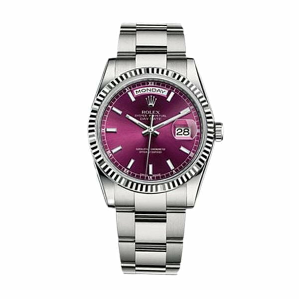 rolex-day-date-white-gold-red-dial-steel-replica-watch