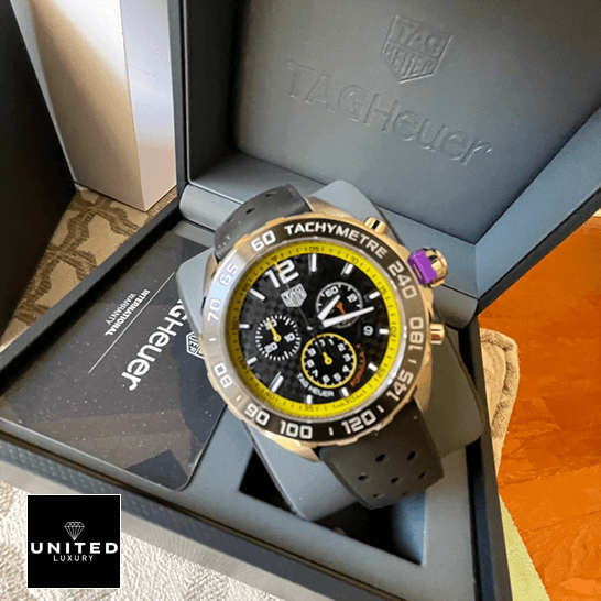 Tag Heuer Carrera cAZ101AC.FT8024 Yellow Black Dial Replica in the box