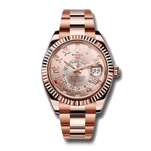 rolex-sky-dweller-rose-gold-steel-replica-watch